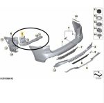 Suporte Guia Parachoque Bmw X3m Comp F97 2021 2024 Traseiro Esquerdo - Imagem 2