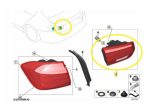 Lanterna Tampa Traseira Bmw M3 F80 2015 2016 A 2018 Esquerda - Imagem 2