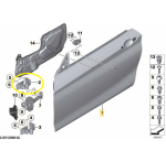 Dobradiça Porta Bmw M2 Competition F87 2021 Superior Esquerda - Imagem 2
