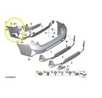 Suporte Guia Parachoque Bmw 320i G20 M Sport 2024 Traseiro Direito - Imagem 2