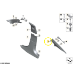 Moldura Coluna Bmw 320i G20 m Sport 2021 a 2024 Traseiro Direito - Imagem 3