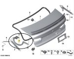 Dobradiça Tampa Porta Malas Bmw 320i G20 m Sport 2024 Esquerdo - Imagem 2