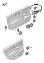 Botao Trava Porta Audi Rs E Tron Gt 2022 2023 2024 Dianteiro Esquerdo - Imagem 2