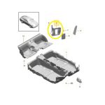 Moldura Carpete Caixa Fusivel Porsche 911 991.2 2016 a 2018 - Imagem 2
