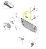 Suporte Spoiler Porta Porsche 911 991.2 2016 a 2018 Esquerda - Imagem 4