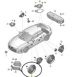 Alto Falante Porta Audi Rs E Tron Gt 2022 23 2024 Dianteira - Imagem 2
