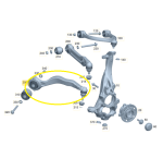 Braço Suspensao Mercedes C300 Amg Line 2022 a 2024 Dianteiro Direito - Imagem 3
