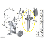 Amortecedor Suspensao Bmw M3 Competition G80 2022 Dianteiro Direito - Imagem 3