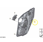 Maquina Vidro Porta Traseira Bmw X4 M40 2019 a 2022 Esquerda - Imagem 2