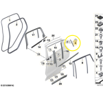Friso Moldura Vigia Lateral Bmw X4 M40 G02 2019 a 2022 Esquerdo - Imagem 2