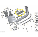 Suporte Central Parachoque Bmw X5 50e M Sport 2024 2025 Tras - Imagem 2