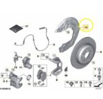 Espelho Prato Disco Bmw X5 50e M Sport 2024 2025 Tras Esq - Imagem 3