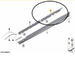 Suporte Guia Spoiler Lateral Bmw M5 F10 2013 A 2017 Tras Dir - Imagem 2