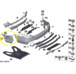 Suporte Guia Parachoque Bmw M5 F10 2013 A 2017 Tras Esquerdo - Imagem 2