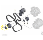 Capa Rolamento Tensor Correia Bmw 1m Coupe E82 N54 2011 2012 - Imagem 2