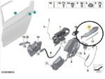 Maçaneta Puxador Porta Tras Bmw M5 F10 2013 A 2017 Esquerda - Imagem 2