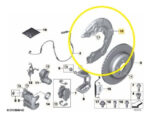Espelho Prato Disco Bmw X3m F97 X4m F98 2021 A 2024 Traseiro Esquerdo - Imagem 3