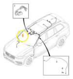 Chicote Forro Teto Volvo Xc90 T6 2017 2018 A 2021 Original - Imagem 2