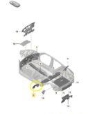 Isolamento Acustico Assoalho Porsche Taycan 2021 A 2024 Traseiro Esquerdo - Imagem 2