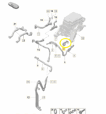 Mangueira Agua Radiador Porsche Taycan Turbo 2021 22 a 2024 - Imagem 2