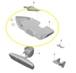 Moldura Camera Parabrisa Porsche Taycan Turbo 2021 a 2024 - Imagem 2