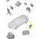 Alto Falante Som Motor Porsche Taycan 2021 a 2024 Dianteiro - Imagem 2