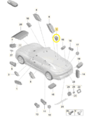 Botao Comando Vidro Porsche Taycan 2021 a 2024 Dianteiro Direito - Imagem 2