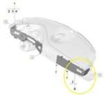 Acabamento Moldura Difusor Painel Porsche Taycan 2022 Direito - Imagem 2