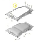 Forro Teto Porsche Taycan Turbo 2021 2022 2023 2024 Original - Imagem 2