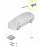 Suporte Modulo Keyless Porsche Taycan 2021 a 2024 Traseiro Esquerdo - Imagem 2