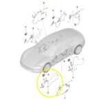 Chicote Porta Porsche Taycan Turbo 2021 a 2024 Dianteiro Esquerdo - Imagem 2