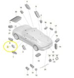 Botao Comando Memoria Banco Porsche Taycan 2021 a 2024 Direito - Imagem 2