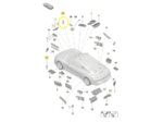 Moldura Parachoque Antena Porsche Taycan 2021 2024 Direito - Imagem 2