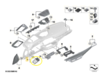 Moldura Difusor Ar Painel Bmw M2 Coupe G87 2024 a 2025 Esq - Imagem 2