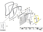 Friso Guia Vidro Bmw M3 Competition G80 2021 a 2025 Tras Esq - Imagem 2