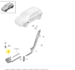 Soleira Porta Porsche Macan Gts 2020 2024 Dianteira Esquerda - Imagem 2