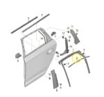 Friso Pestana Sup Porta Audi Rs4 2.9 V6 2019 a 2021 Tras Dir - Imagem 2