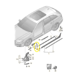 Acabamento Moldura Parabarro Audi RS4 2.9 V6 2020 Esquerdo - Imagem 2