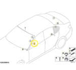 Friso Moldura Parabrisa Bmw M3 Competition G80 2021 2025 Esq - Imagem 2