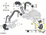Duto Ar Charge Pipe Watercooler BMW M3 M4 F80 F82 2015 2018 - Imagem 3