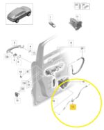 Cabo Fechadura Porta Porsche Macan Gts 2.9 2020 a 2024 Diant - Imagem 2