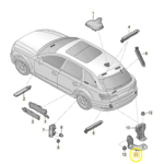 Suporte Antena Audi RS4 Avant 2.9 V6 2019 2020 2021 Esquerda - Imagem 2
