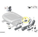 Acabamento Trilho Banco Bmw M3 Competition G80 2021 2025 Esq - Imagem 2
