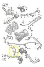 Tubo Mangueira Bomba Agua Motor Audi Rs4 2.9 V6 2019 a 2021 - Imagem 2