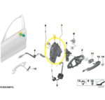 Fechadura Porta Bmw M3 Competition G80 2021 a 2025 Diant Esq - Imagem 2