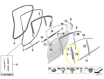 Moldura Coluna Porta Bmw M3 Competition G80 2022 Tras Esq - Imagem 2