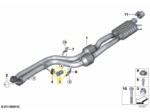 Suporte Coxim Escapamento Bmw M3 F80 2015 16 a 2018 Original - Imagem 2
