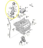 Suporte Cavalete Filtro Oleo Motor Audi Rs4 2.9 V6 2019 2021 - Imagem 2