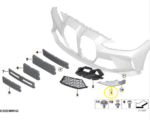 Moldura Inf Parachoque Bmw M3 Competition G80 2022 Diant Esq - Imagem 2