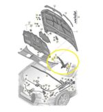 Dobradiça Braço Capo Audi Rs4 2.9 V6 2019 a 2021 Esquerdo - Imagem 2